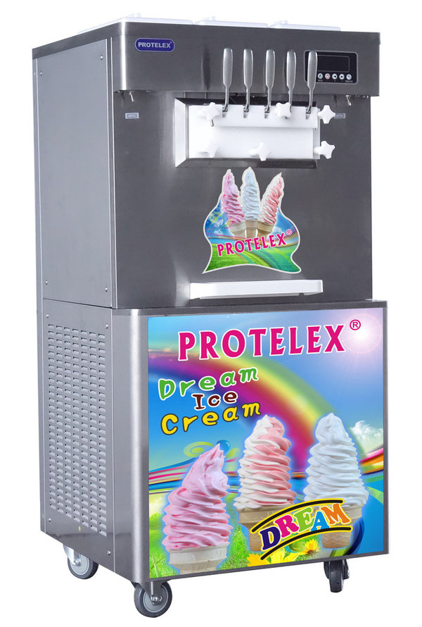 Softeismaschine, frozen yogurt Maschine 2700W 5 Hebel
